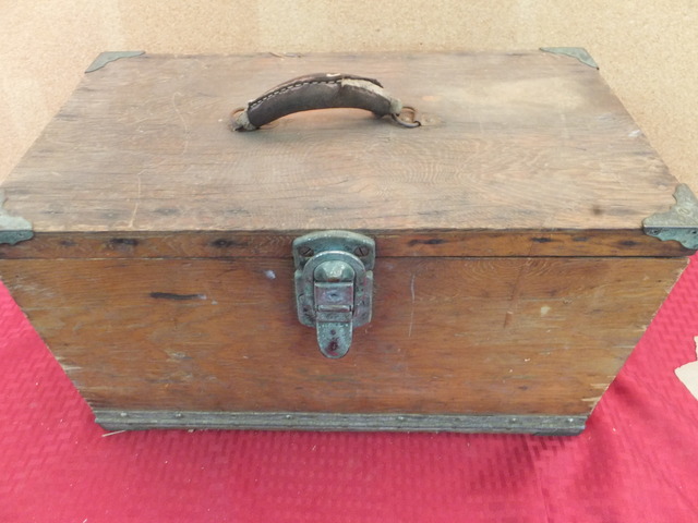 Vintage Fishing Tackle Box, Vintage Wood Tackle Box, Handmade Wood