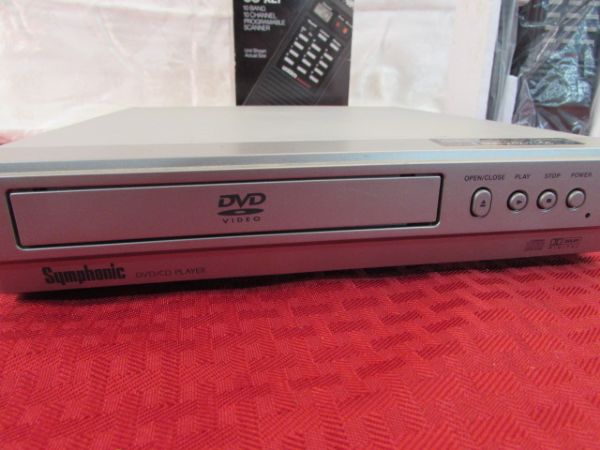 SYMPHONIC DVD PLAYER AND UNIDEN SCANNER