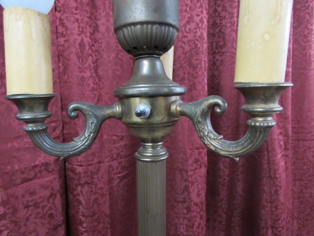 Antique Brass Candelabra Mogul Floor Lamp