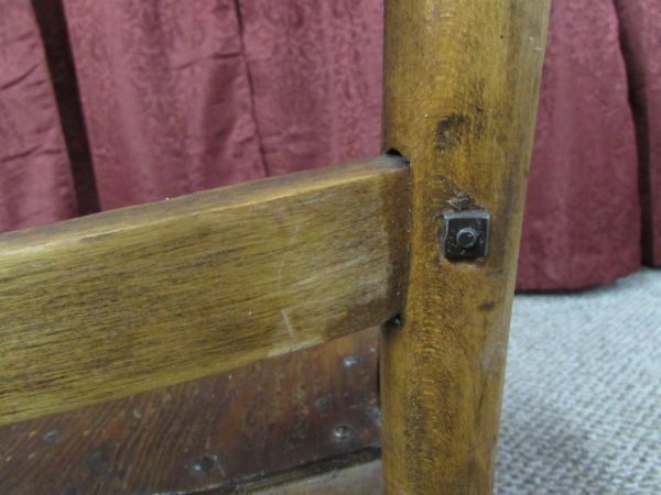 ANTIQUE SPINDLE & PRESSED BACK ROCKING CHAIR