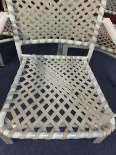 SIX NICE PATIO CHAIRS MATCH THE TABLE IN PREVIOUS LOT!