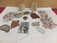 LAPIDARY - BEAUTIFUL ROCKS, SLABS AND BOOKENDS