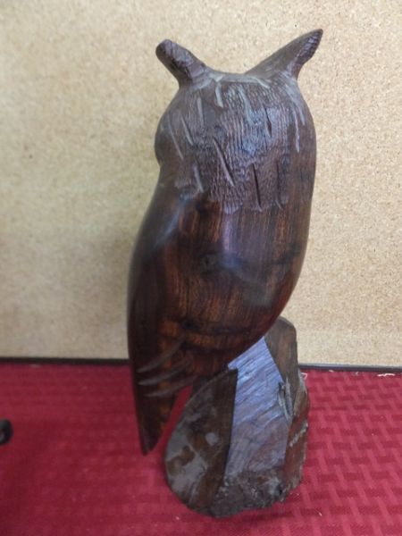 TEN INCH TALL IRONWOOD OWL