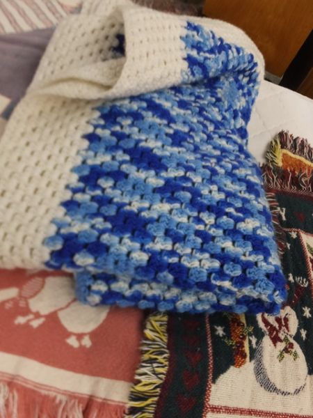 FOUR THROW BLANKETS - ONE IS HAND-MADE CROCHET AFGHAN