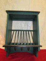 WOOD PLATE RACK AND HANGER