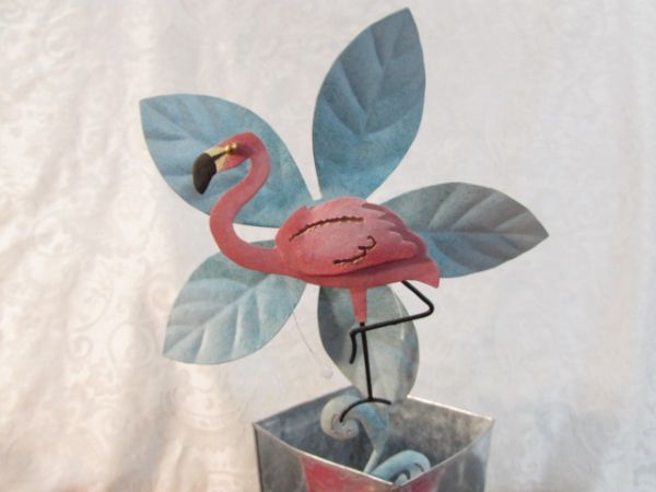 GALVANIZED CONTAINERS, WHIRLYGIG FLAMINGO