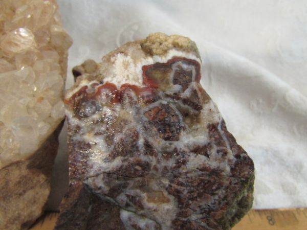 QUARTZ CRYSTAL, AMETRINE CRYSTAL & AGATE