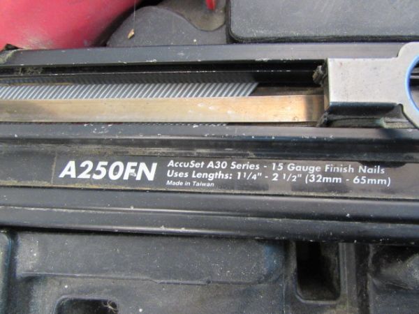 ACCUSET FINISH  NAIL GUN & MAKITA POWER DRILL