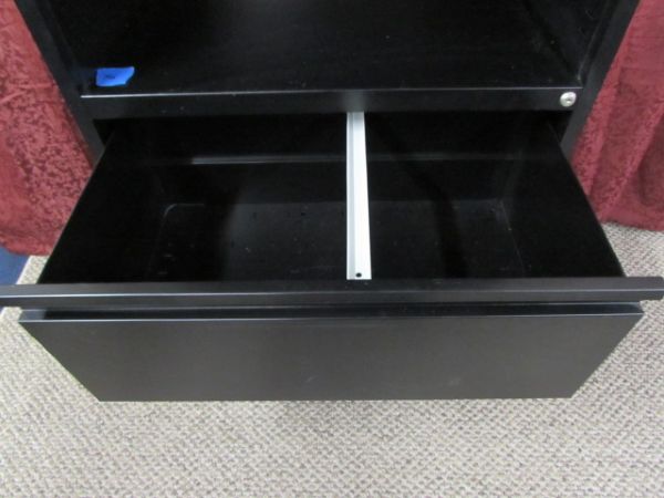 METAL FILE CAB & BOOKCASE - GOOD QUALITY