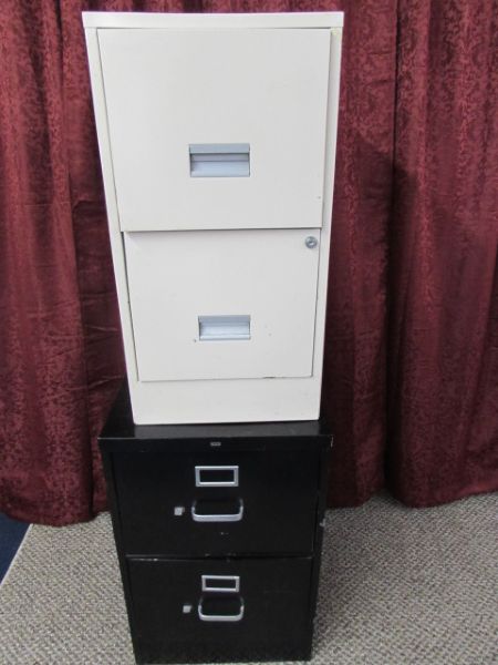 TWO METAL FILE CABINETS