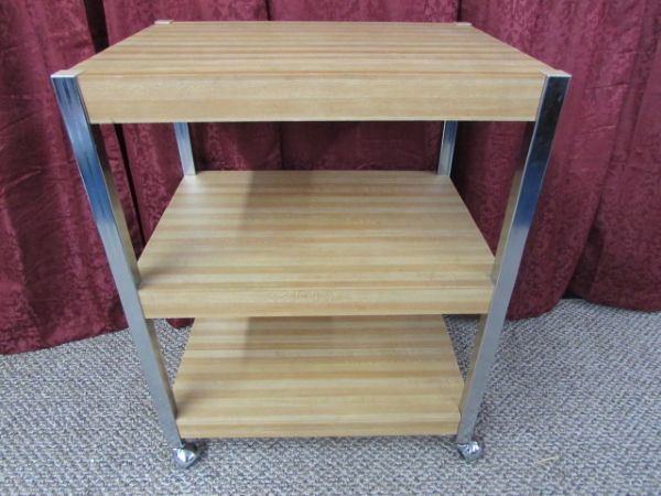 ROLLING 3 SHELF UTILITY CART CART
