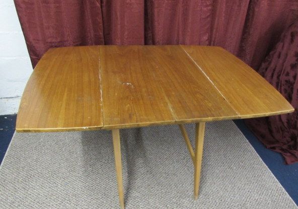 VINTAGE SOLID WOOD DROP LEAF TABLE