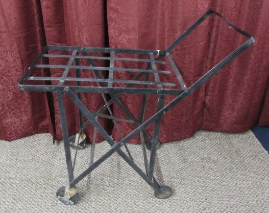 VINTAGE METAL GROCERY STOCKING CART
