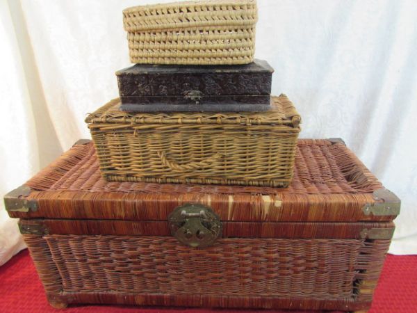 CHEST, BASKETS, & BOXES VINTAGE