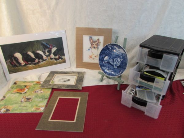 CORGI'S AND CALVES ART AND GREAT HARDWARE!