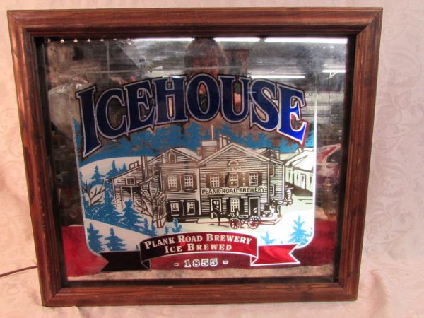 COORS FRAMED MIRROR SIGNS - 3-D ROCKY MOUNTAIN 