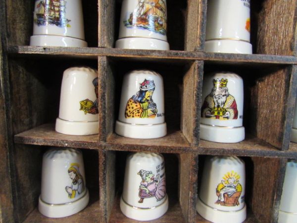 LARGE FRAMED THIMBLE COLLECTION (100)