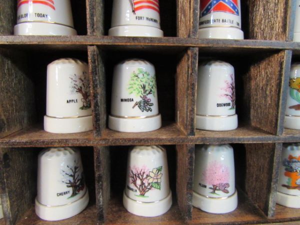 LARGE FRAMED THIMBLE COLLECTION (100)