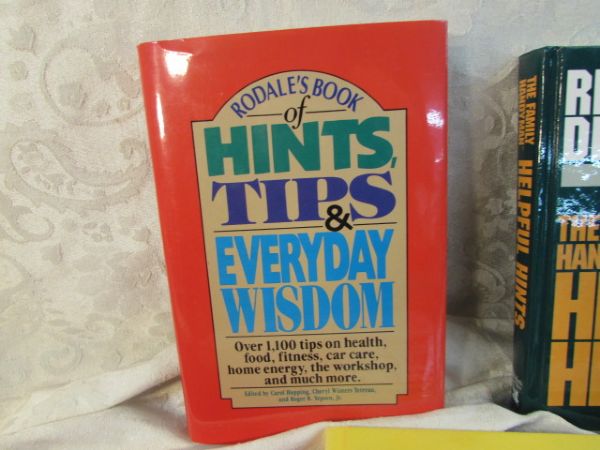 EIGHT HOW TO & HOUSEHOLD HINTS BOOKS