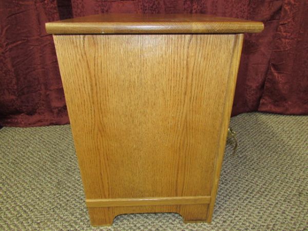 WHITE CLAD SIDE TABLE 