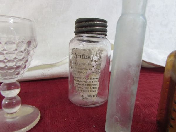 VINTAGE MEDICINE CABINET BOTTLES