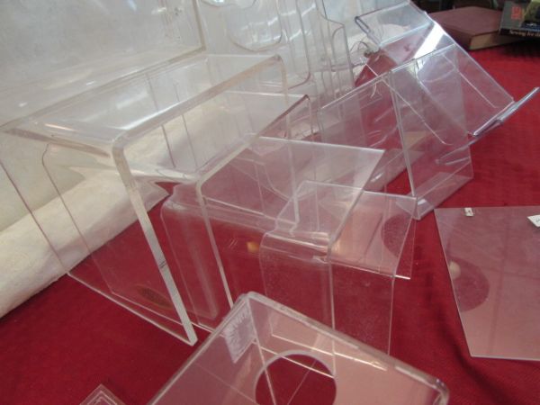 ACRYLIC DISPLAY STANDS & BOXES