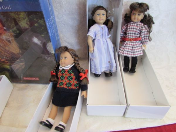 AMERICAN GIRL BOOK SETS & 6 DOLLS