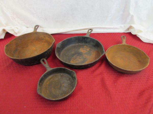 USA MADE CAST IRON SKILLETS & DEEP FRYER