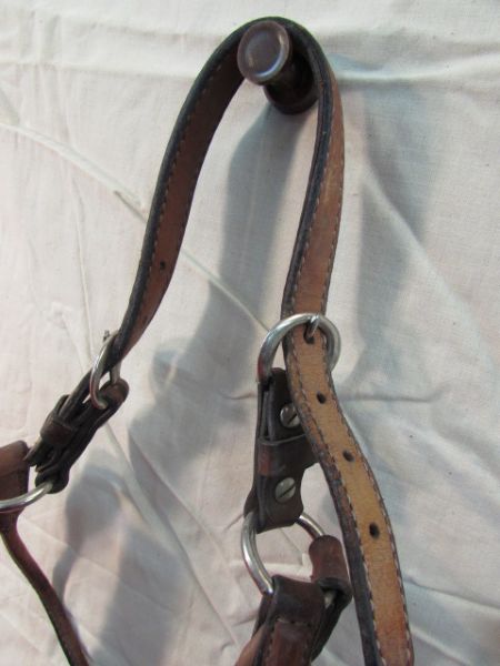 VINTAGE LEATHER HALTER & BIT