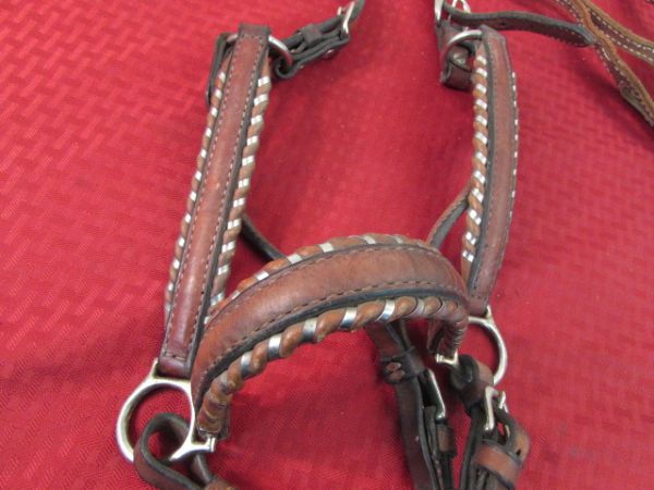 VINTAGE LEATHER HALTER & BIT