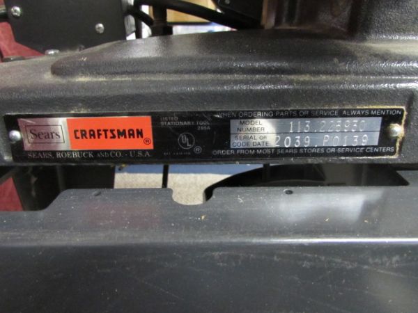 CRAFTSMAN BELT SANDER WITH SIDE DISK SANDER & EXTRA BELTS - POWERS UP!!!