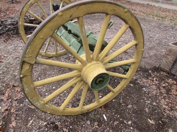 JOHN DEERE GREEN & YELLOW REAR WAGON WHEELS