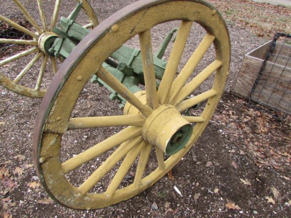 JOHN DEERE GREEN & YELLOW REAR WAGON WHEELS