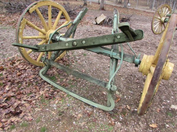 JOHN DEERE GREEN & YELLOW REAR WAGON WHEELS