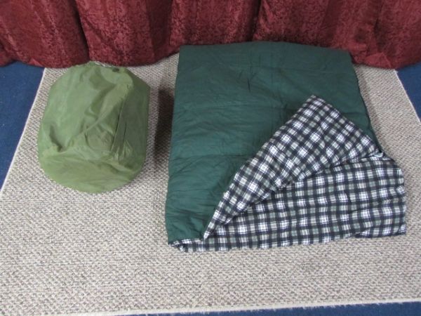 TWO QUALITY SLEEPING BAGS -LARGE WITH HOLLOFIL II