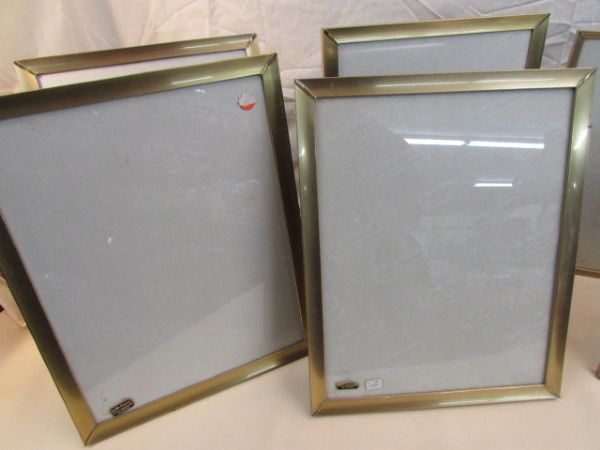 SIX GOLD PLATED PHOTO FRAMES