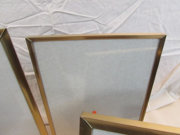 SIX GOLD PLATED PHOTO FRAMES