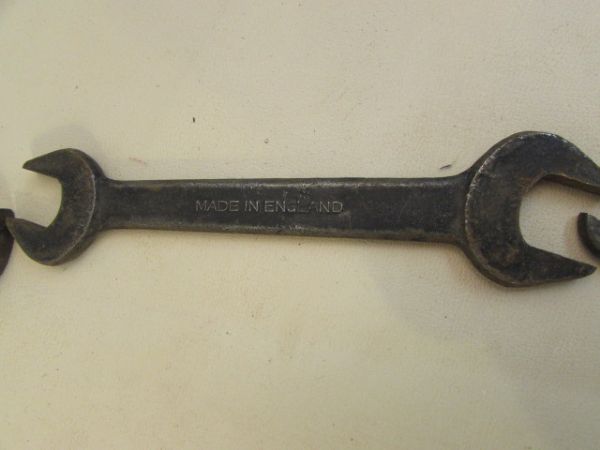 ANTIQUE & VINTAGE IRON WRENCHES - UNIQUE SHAPES & EMBOSSED NAMES  