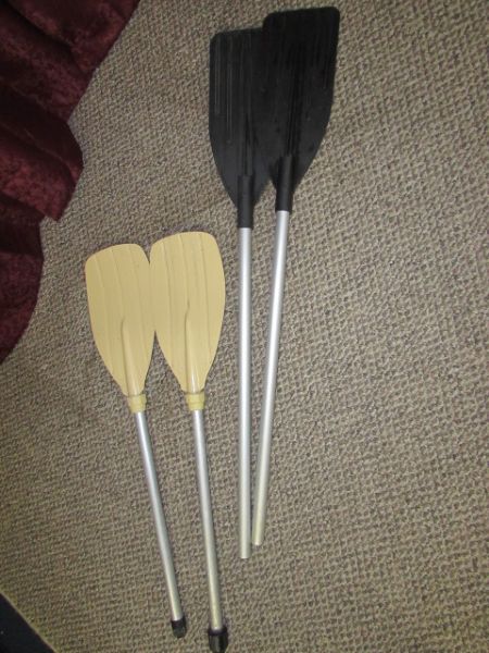 FOUR CANOE PADDLES