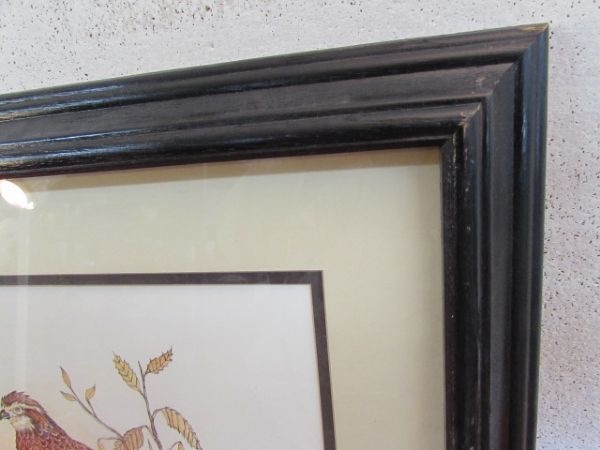 FRAMED QUAIL PRINT BY LYNN BEAN