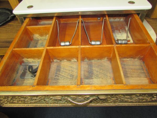 ANTIQUE BRONZE CASH REGISTER  
