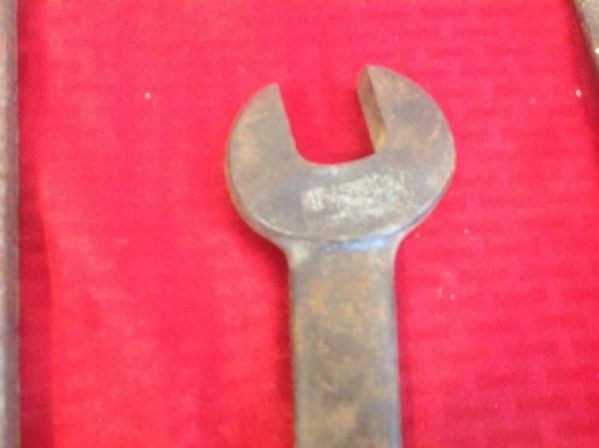 COLLECTION OF LARGE STEEL WRENCHES - ARMSTRONG & MORE