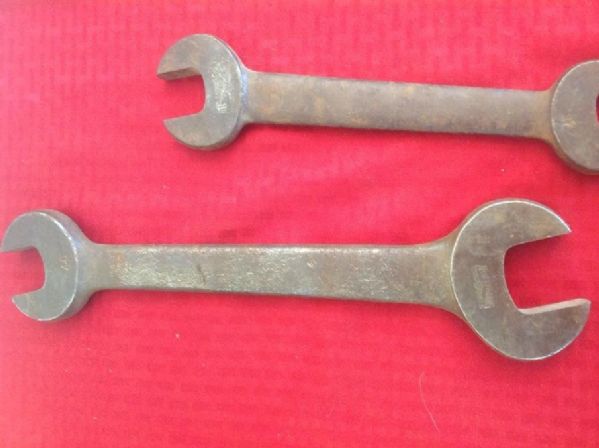 COLLECTION OF LARGE STEEL WRENCHES - ARMSTRONG & MORE