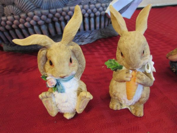 CUTE BUNNY COLLECTION - GARDEN POT & FIGURINES