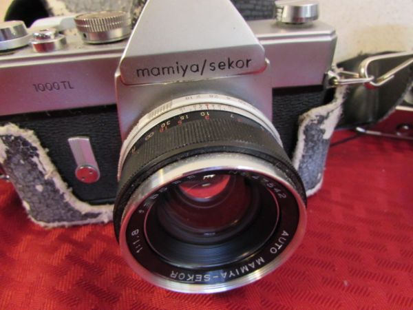 MAMIYA/SEKOR 35 MM CAMERA WITH MULITPLE LENSES