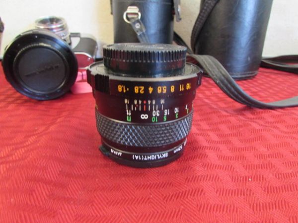 MAMIYA/SEKOR 35 MM CAMERA WITH MULITPLE LENSES