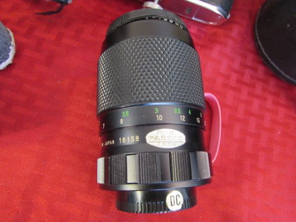 MAMIYA/SEKOR 35 MM CAMERA WITH MULITPLE LENSES