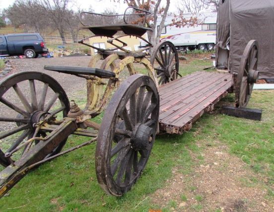 RARE ANTIQUE HORSE DRAWN FREIGHT WAGON