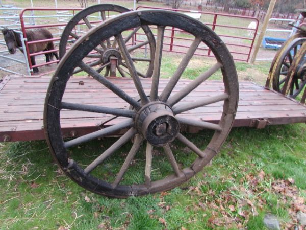 RARE ANTIQUE HORSE DRAWN FREIGHT WAGON