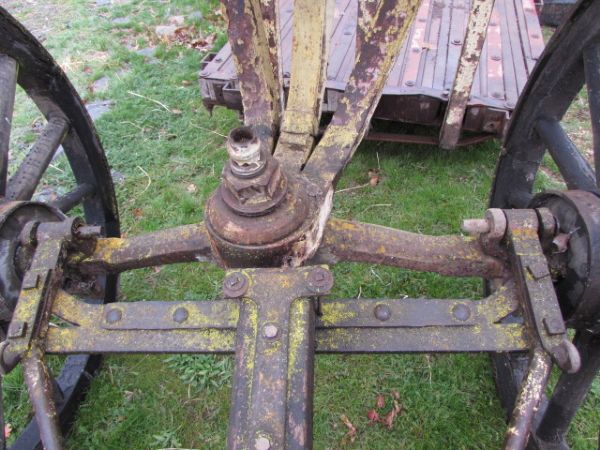 RARE ANTIQUE HORSE DRAWN FREIGHT WAGON